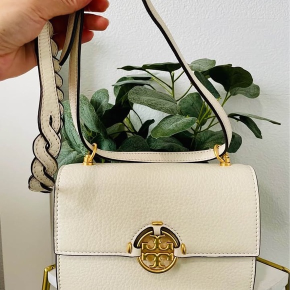 Tory Burch Cream and Black Shoulder Bag